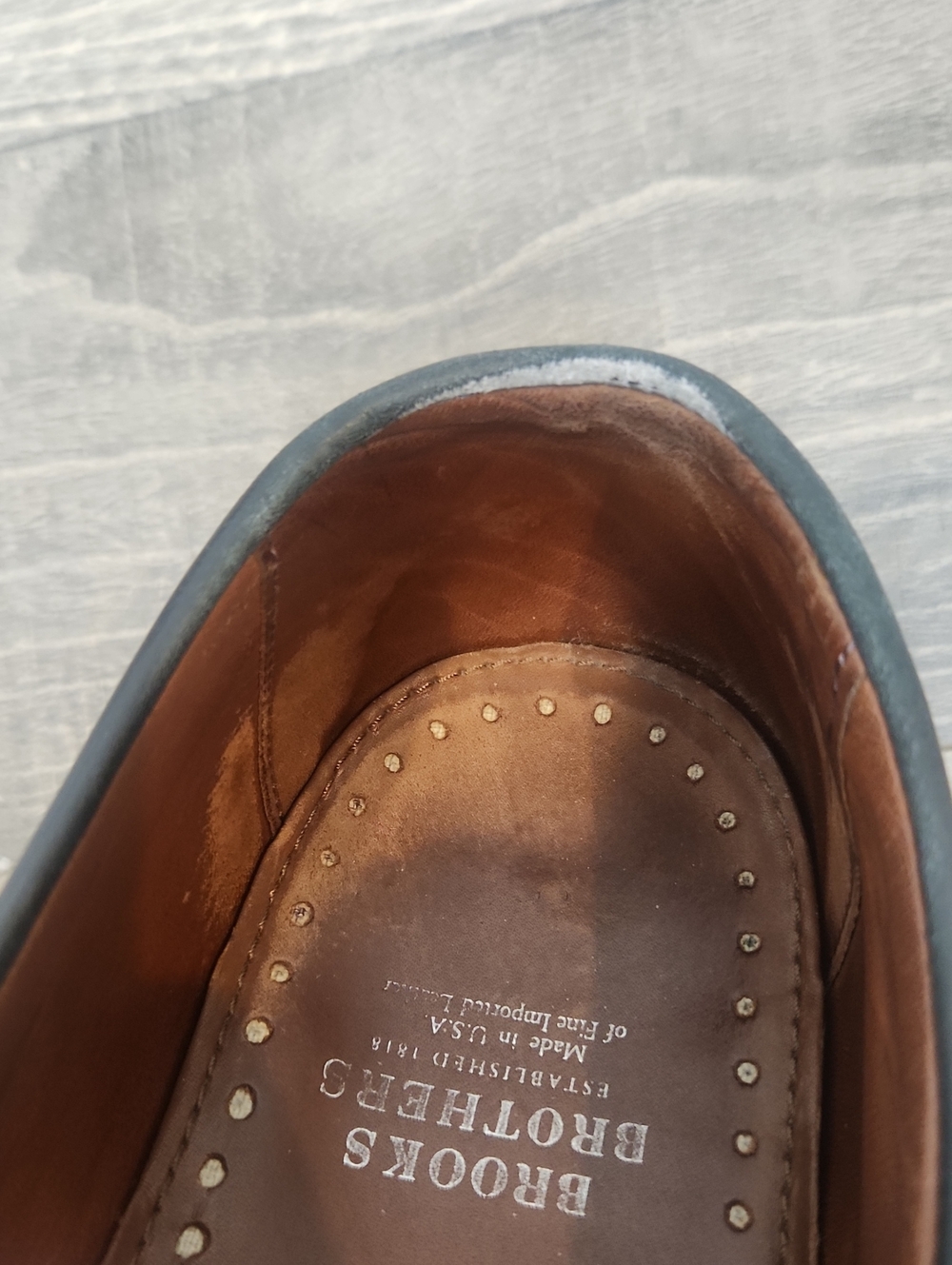 Brooks Brothers Men's Black Leather Loafers Size 10.5 - Picture 12 of 15